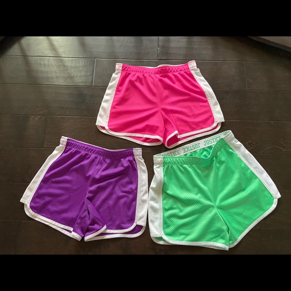 Girls Size 12 justice shorts 5 pair